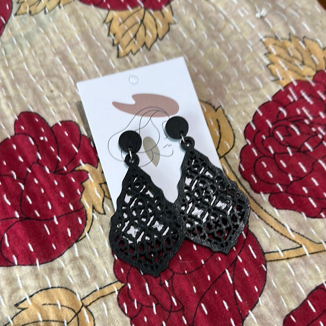 Trellis Wood Earrings