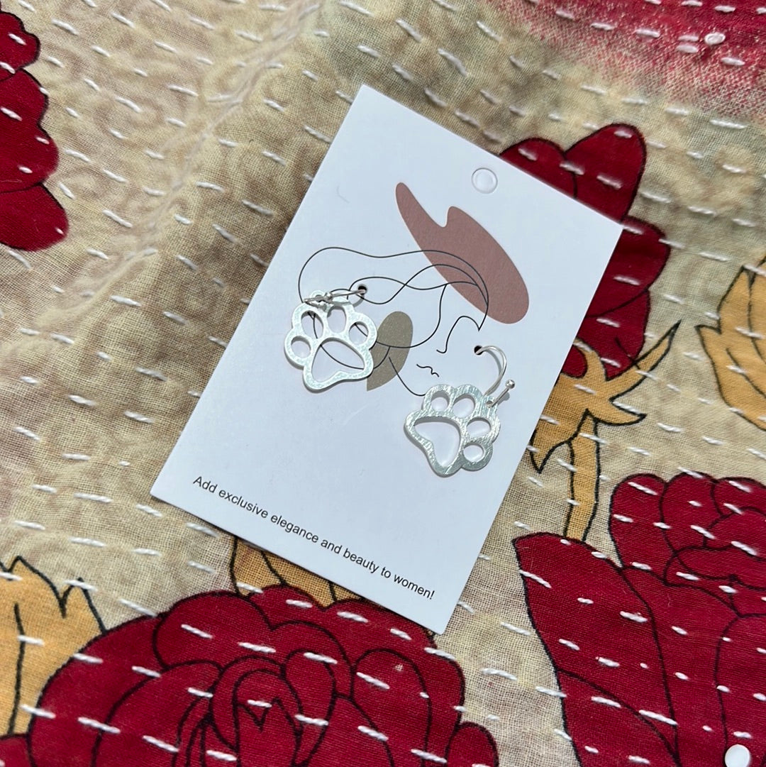 Metal Paw Earrings