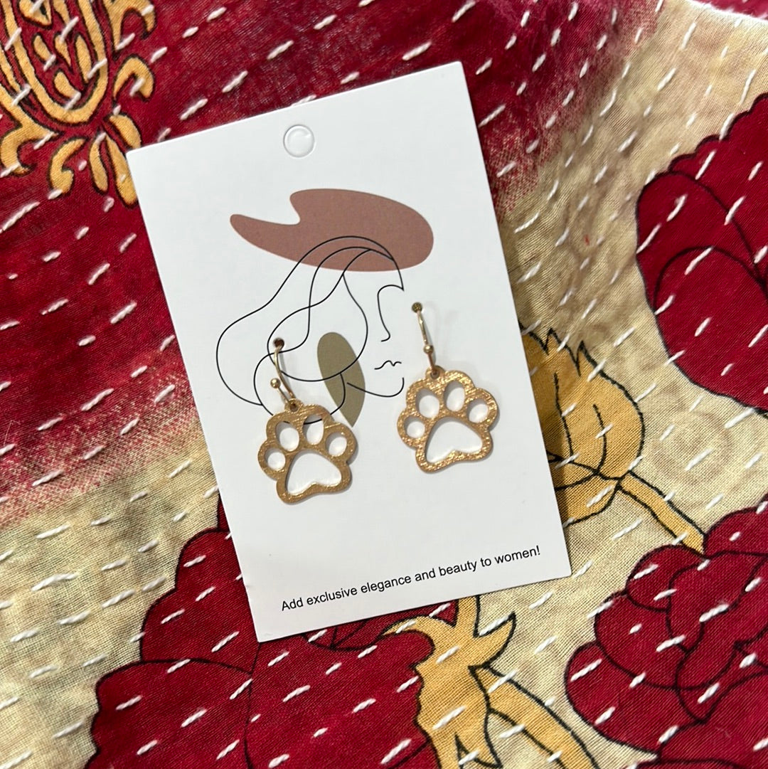 Metal Paw Earrings