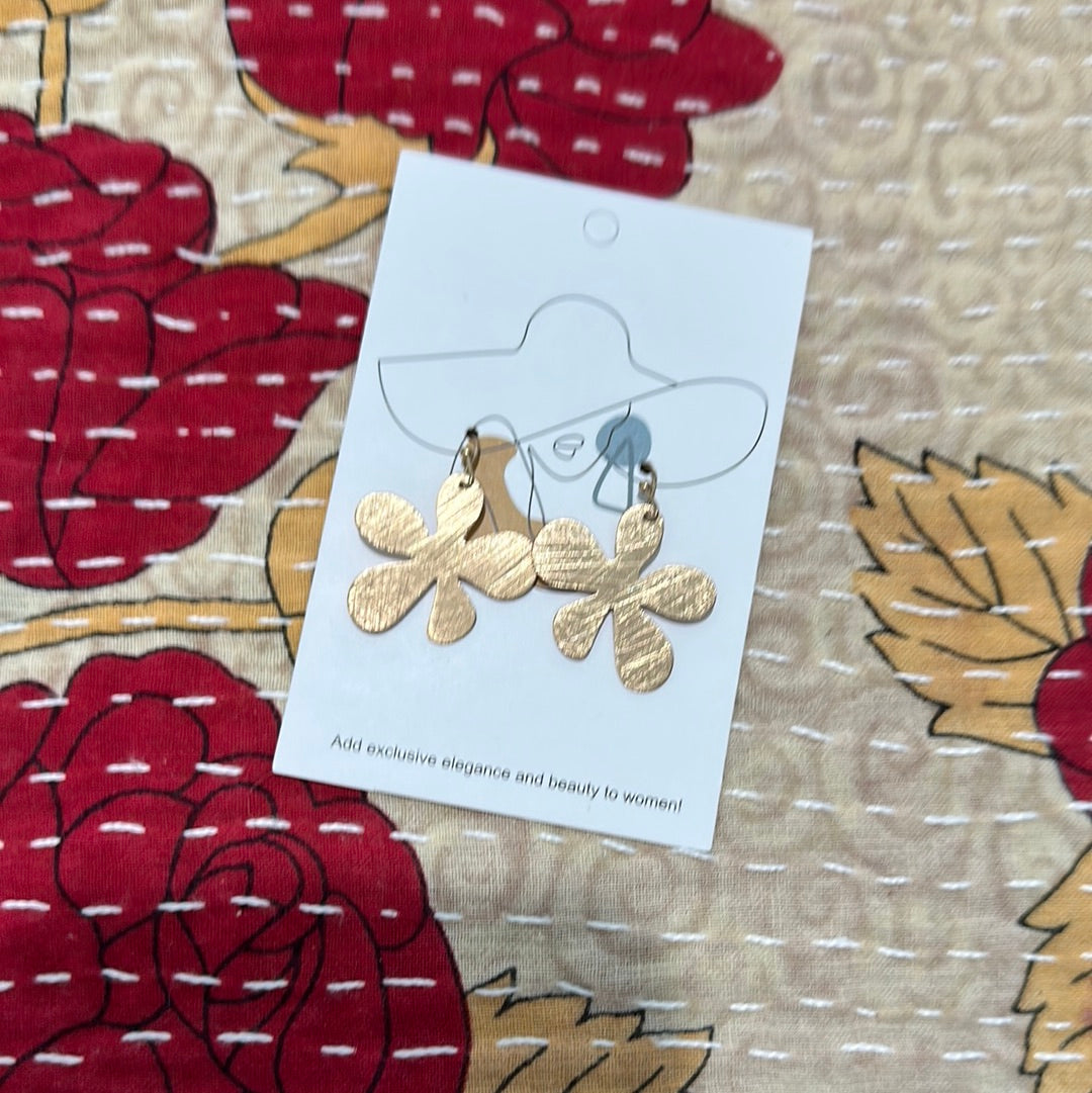 Metal Flower Earrings