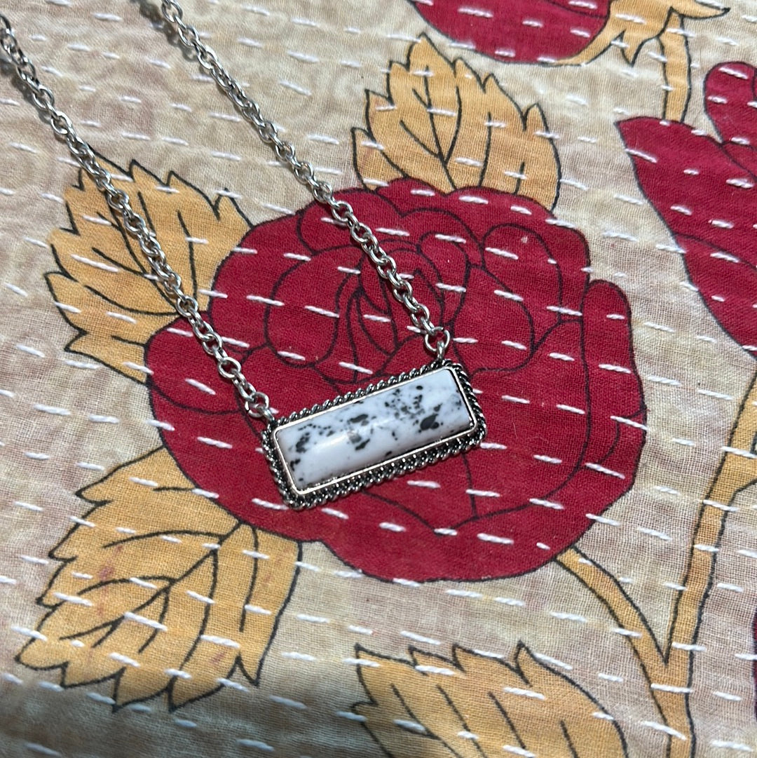Stone Bar Necklace