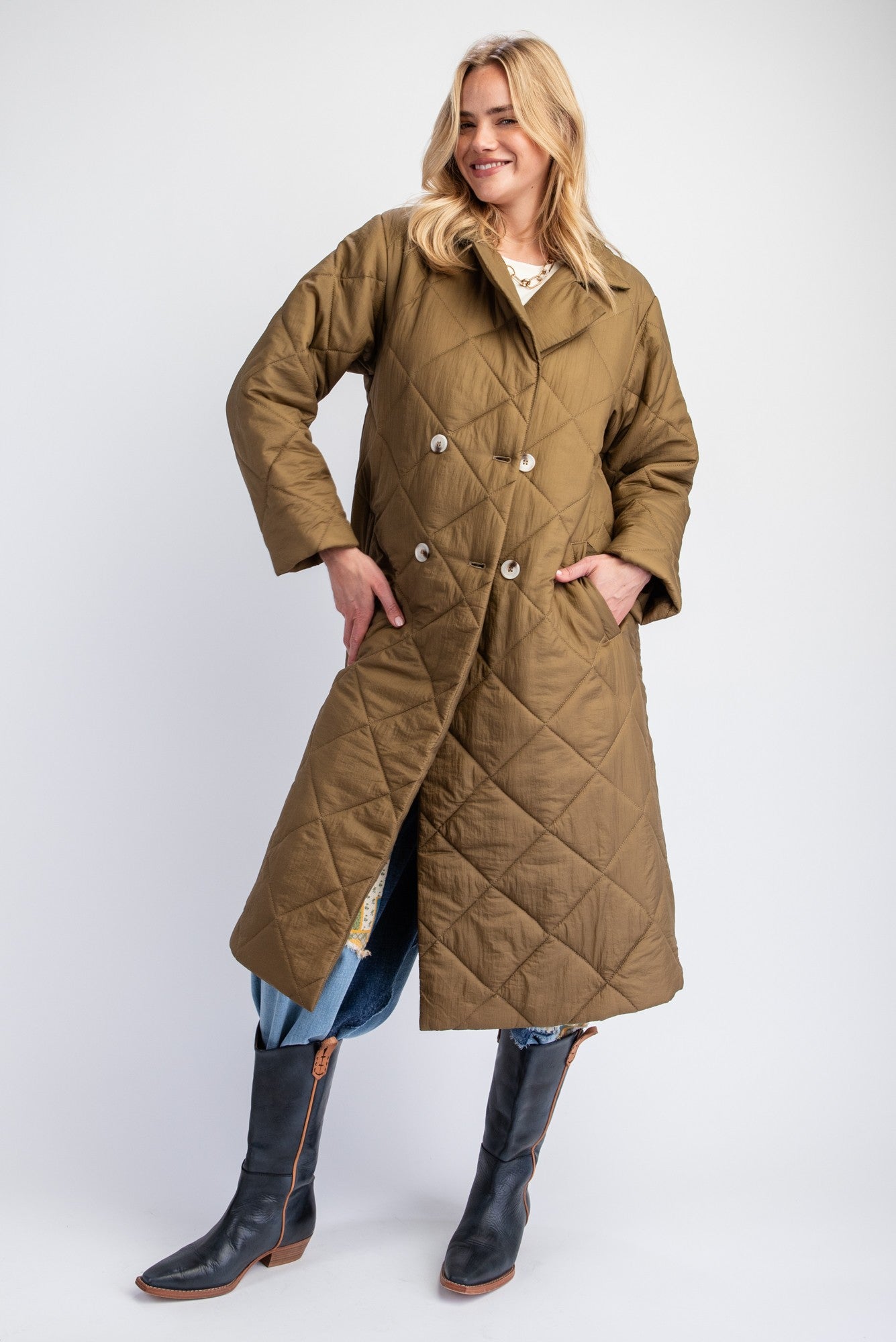 Lulu Quilted Long Jacket