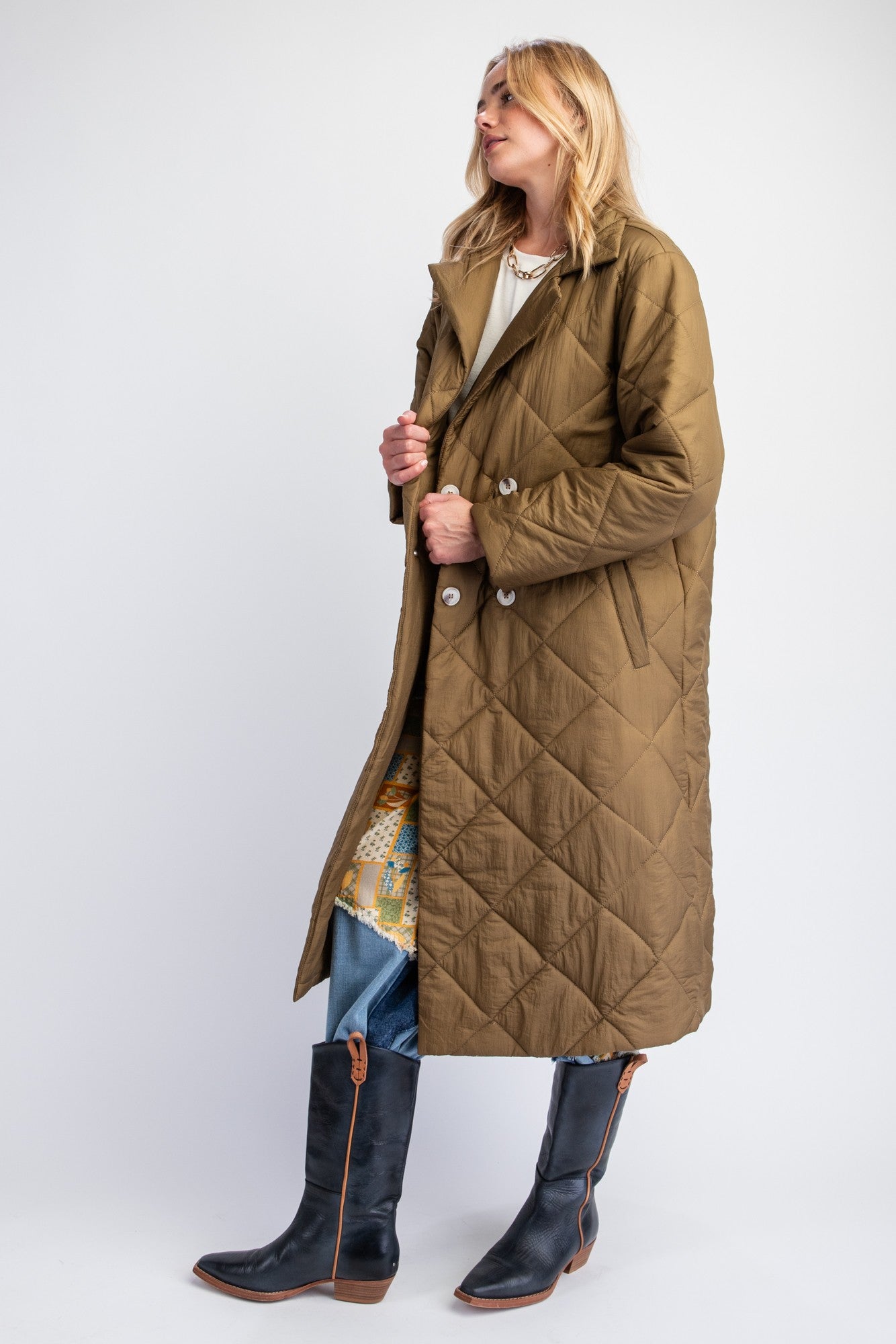 Lulu Quilted Long Jacket