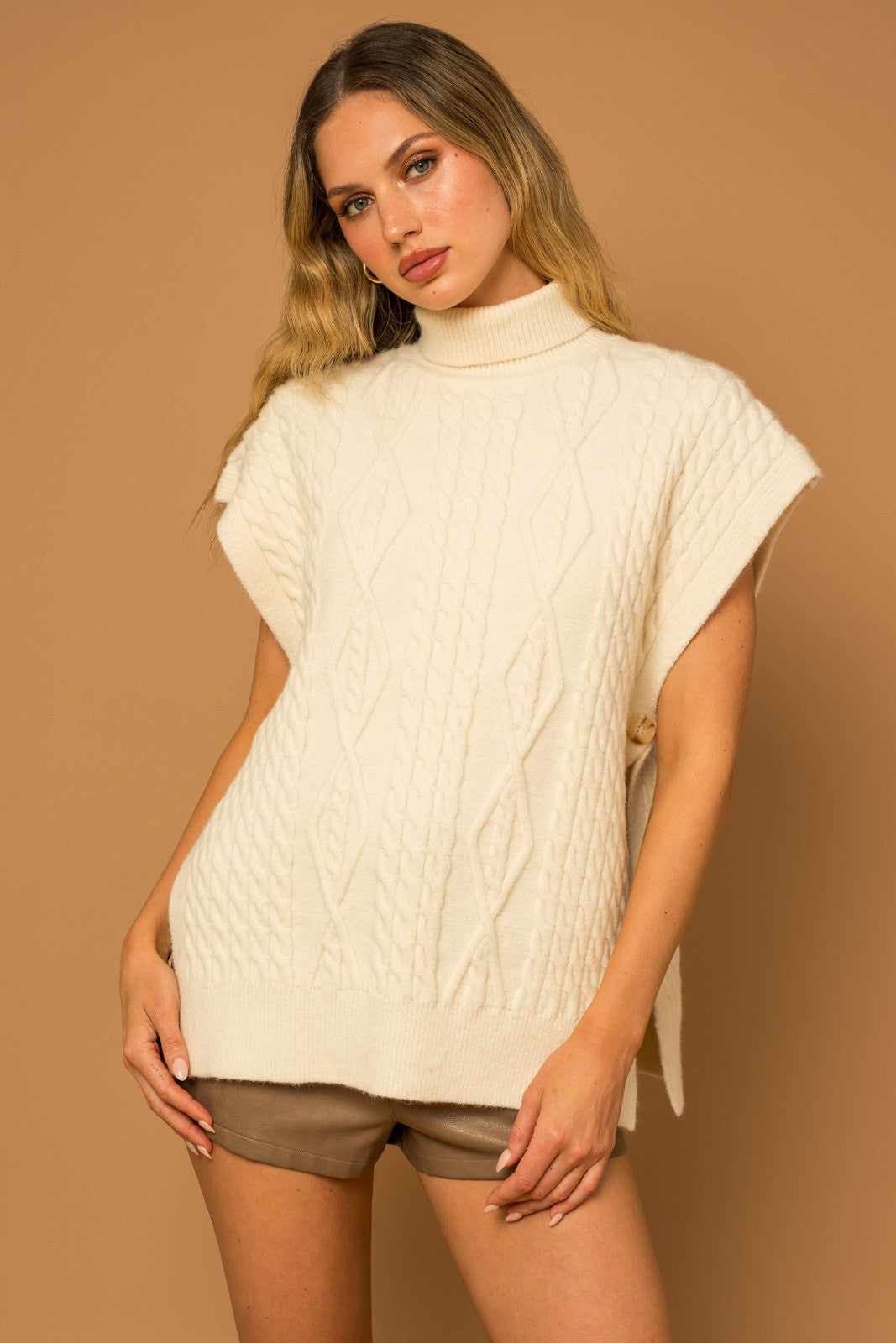 Niki Turtle Neck Sweater Vest