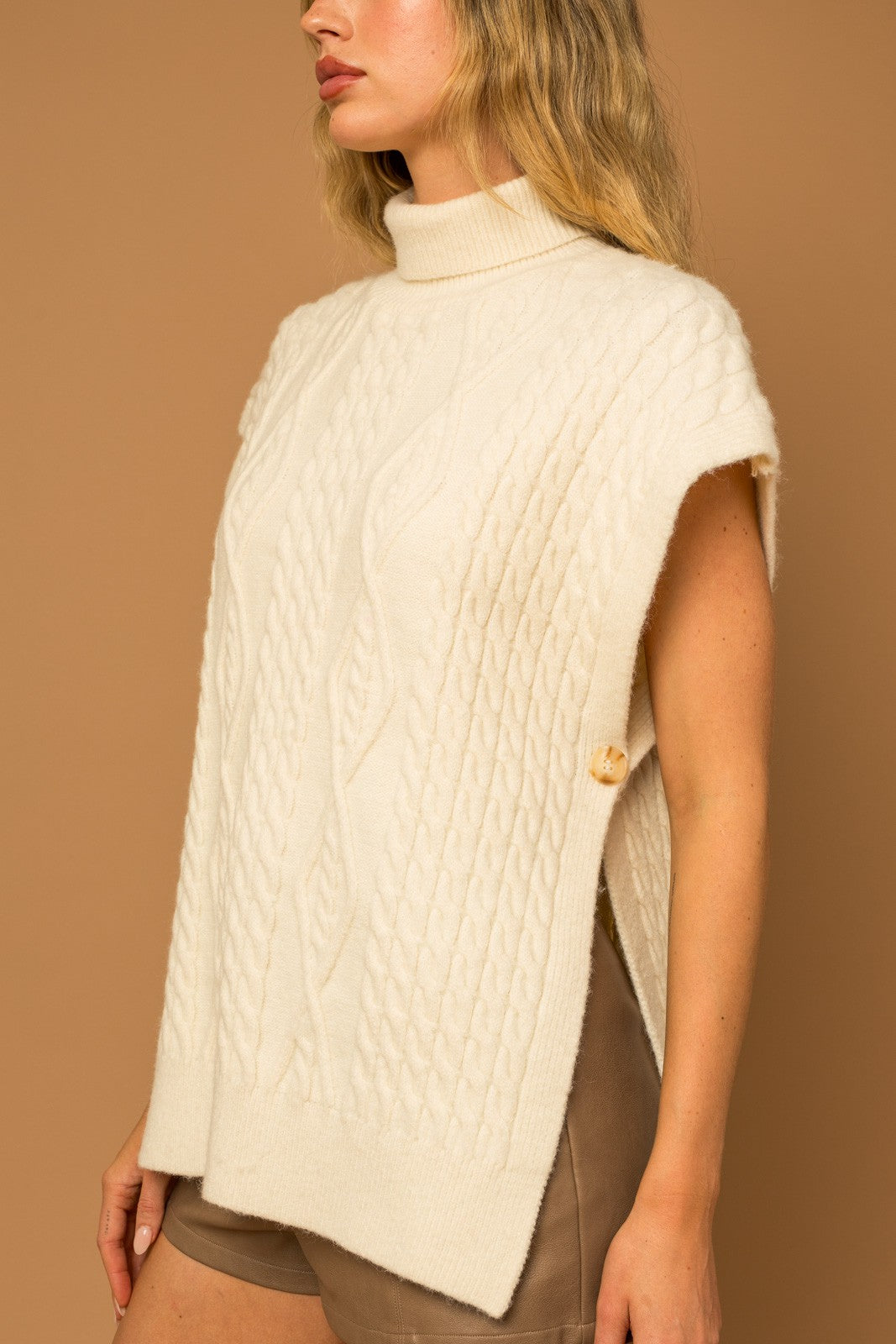 Niki Turtle Neck Sweater Vest