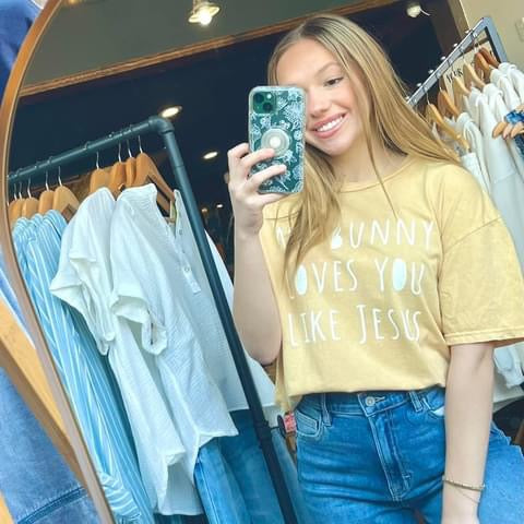 OC | No Bunny Loves You Like Jesus Graphic Tee