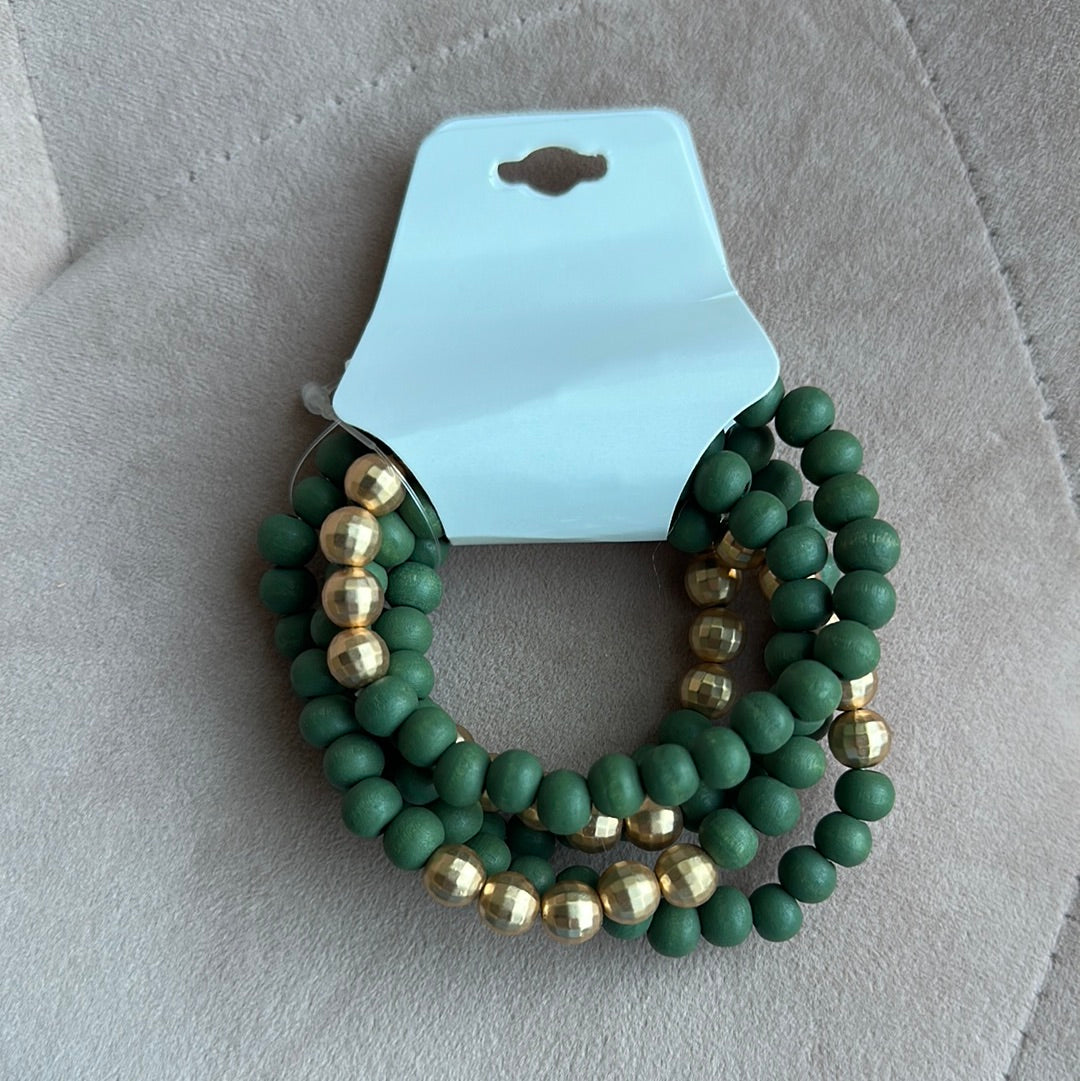 Boho Wood Bead Bracelet