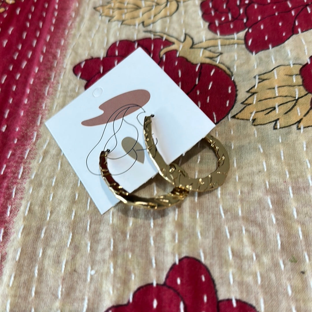 Hammered Hoop Earrings