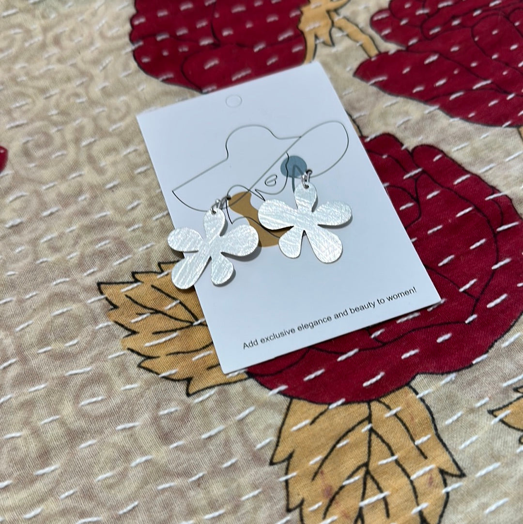 Metal Flower Earrings