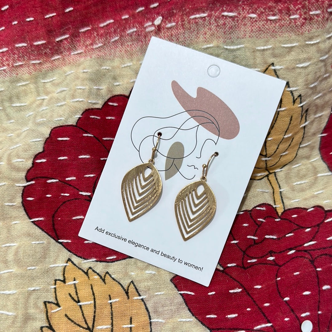 Metal Leaf Earrings