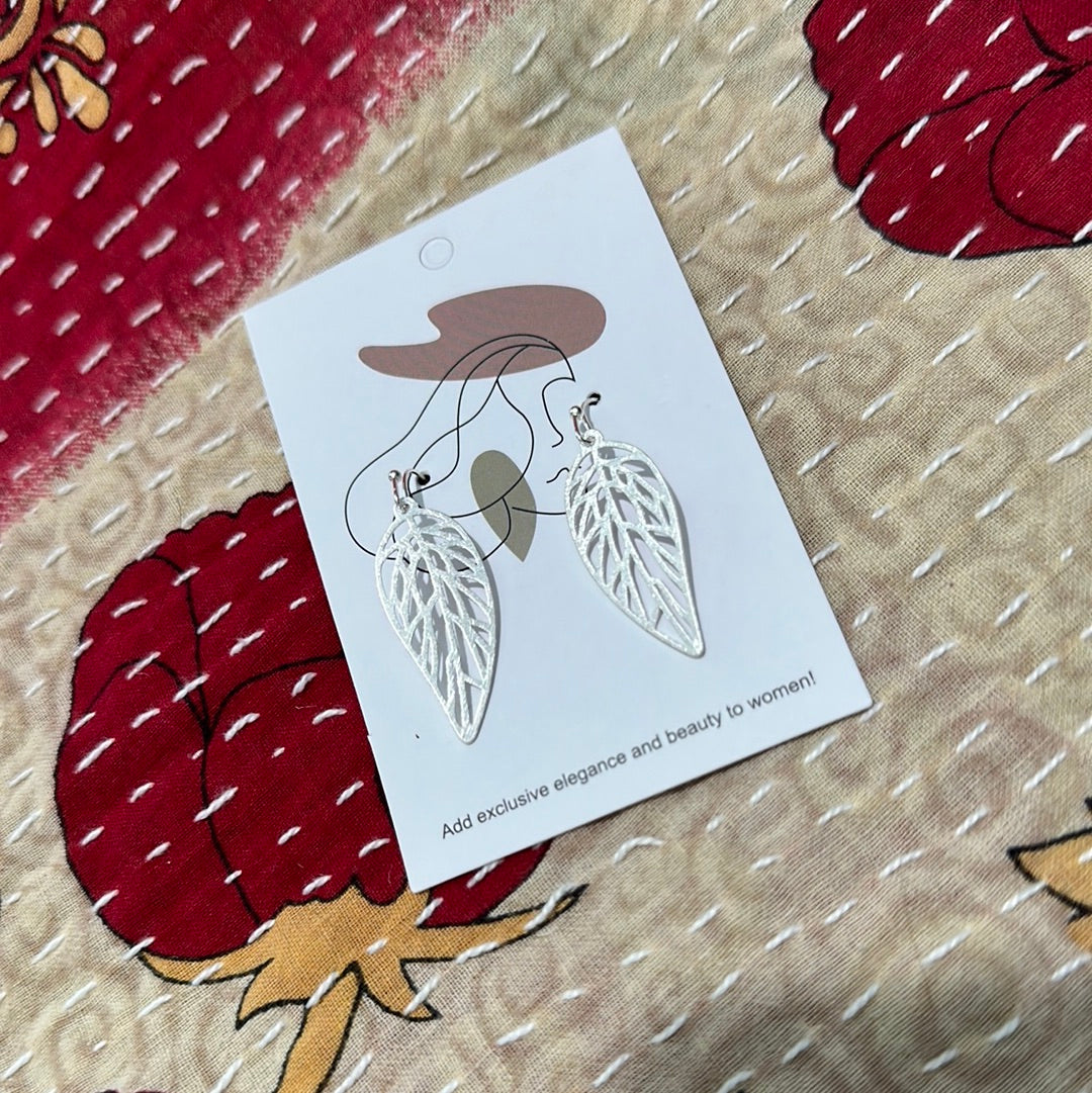 Metal Leaf Earrings