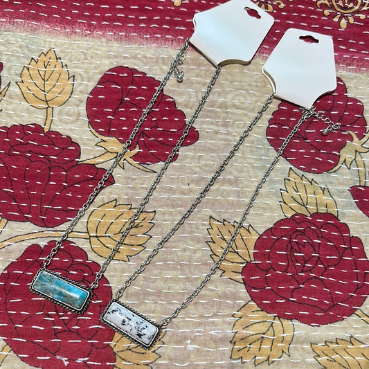 Stone Bar Necklace