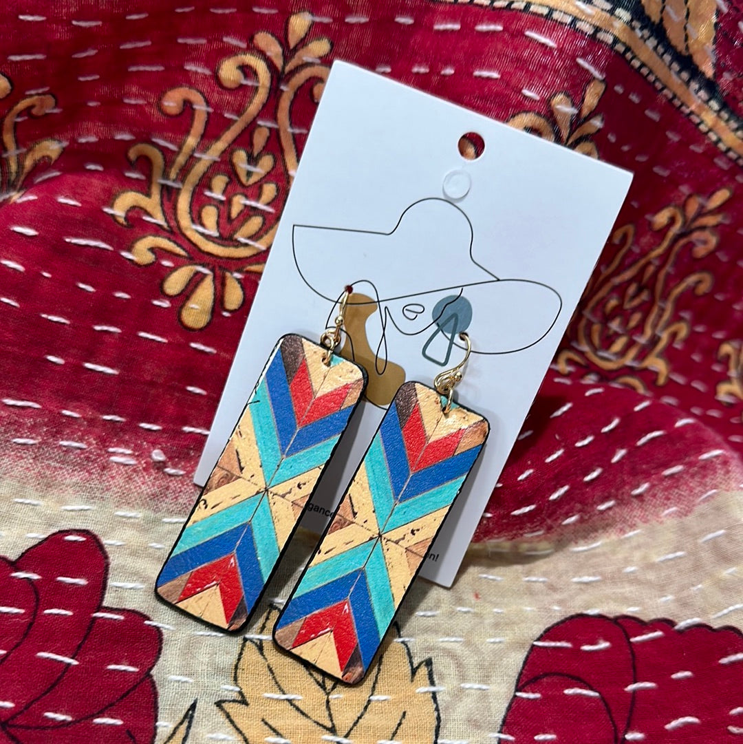 Tribal Arrow Print Earrings
