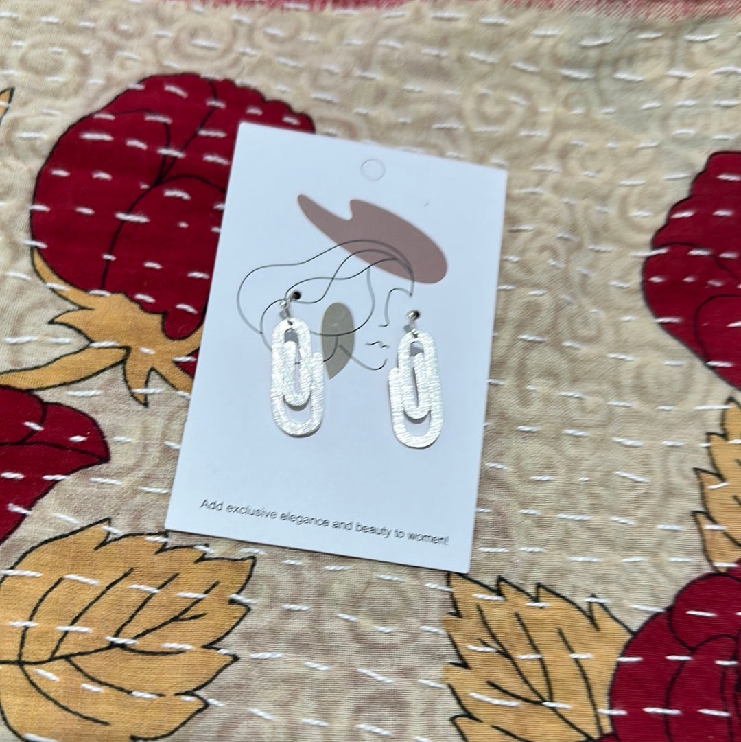 Metal Paper Clip Earrings