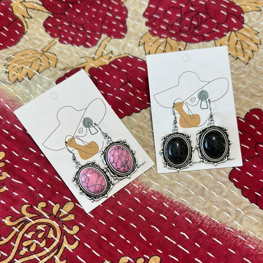 Stone Dangle Earrings