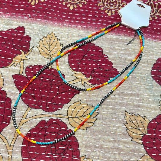Cheyenne Bead Double Strand Necklace