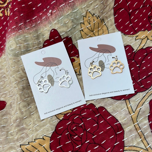 Metal Paw Earrings