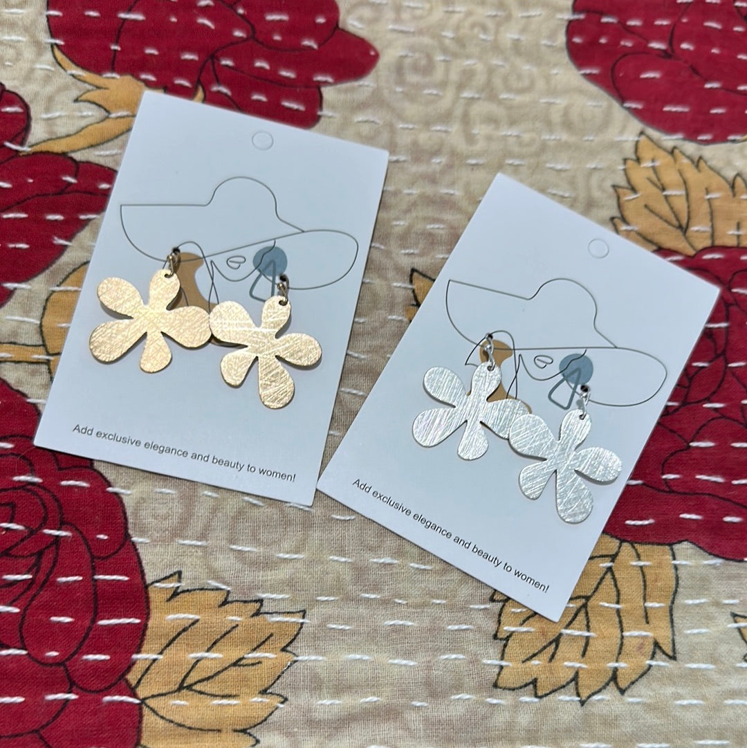 Metal Flower Earrings