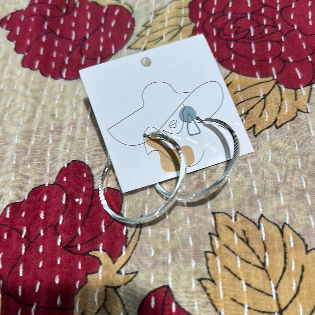 Side Texture Hoop Earrings