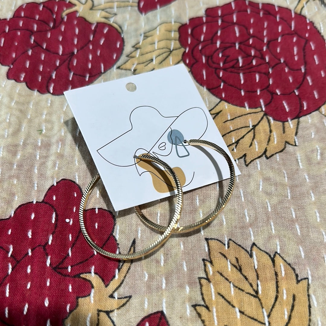 Side Texture Hoop Earrings