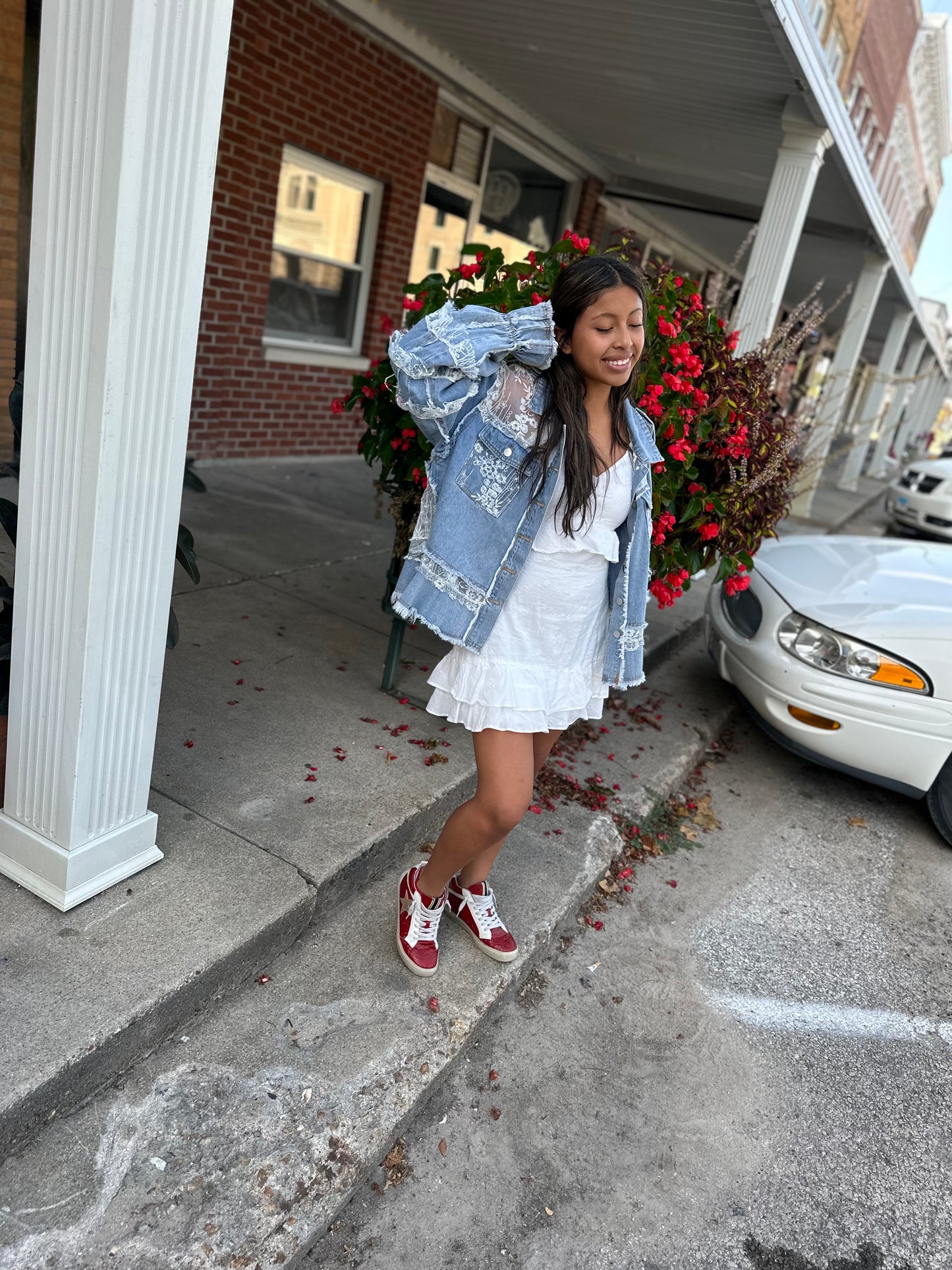 Too Sweet Lace Denim Jacket