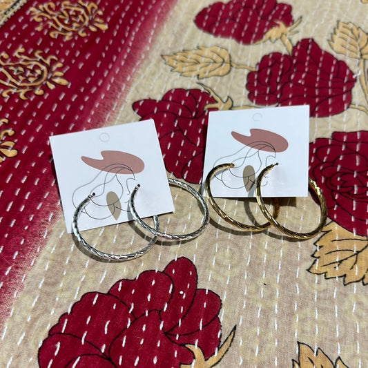 Textured Hoop Earrings