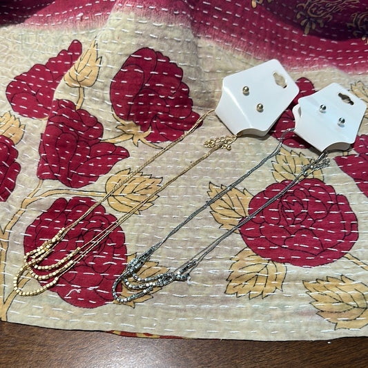 Sugar Cube Necklace/Earrings Set