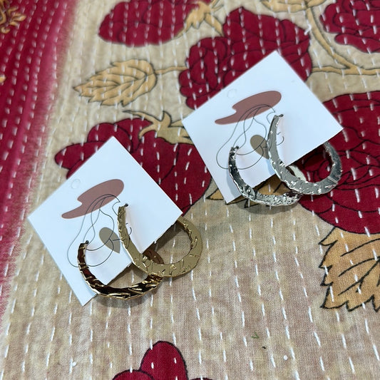 Hammered Hoop Earrings