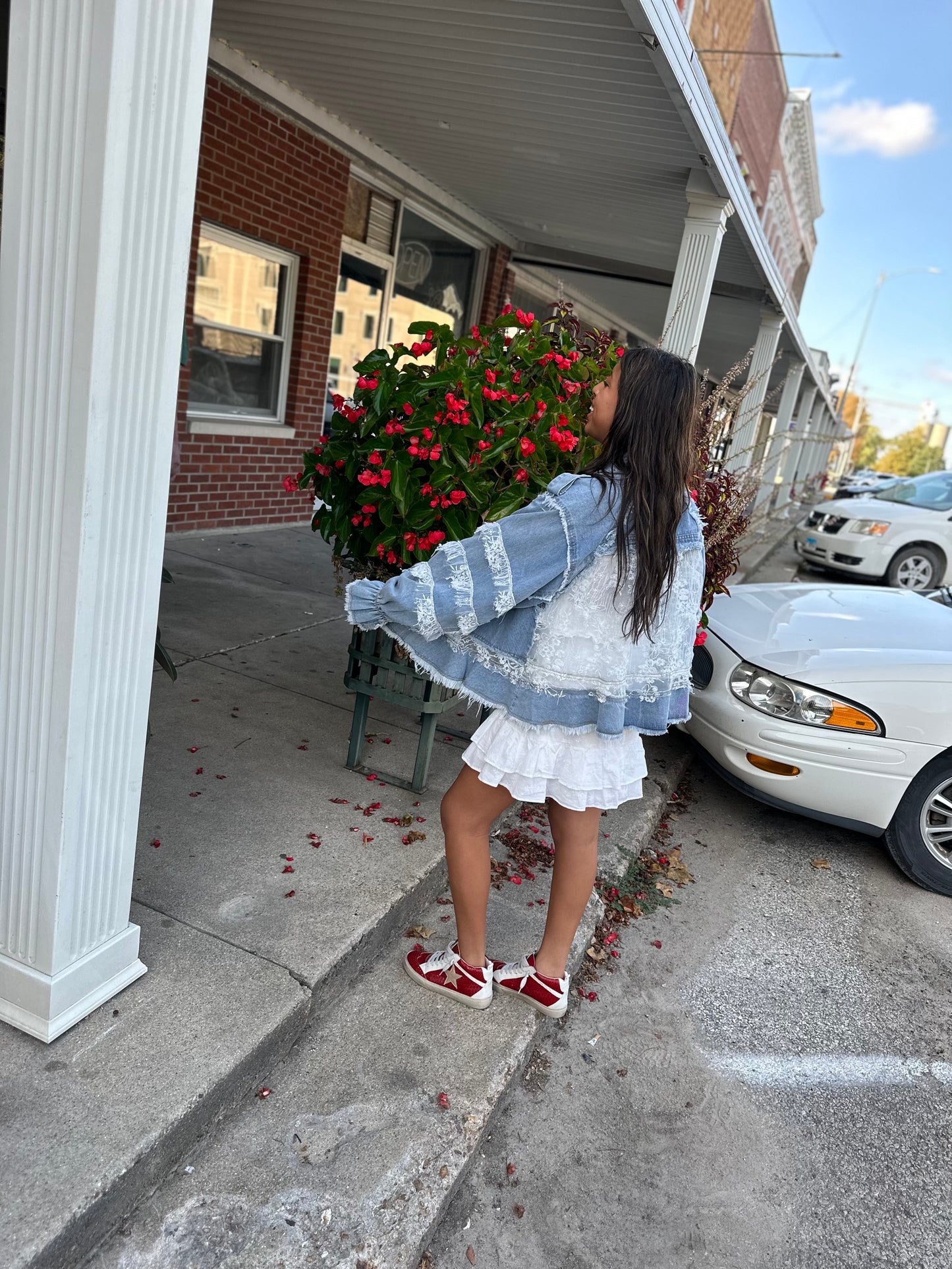 Too Sweet Lace Denim Jacket