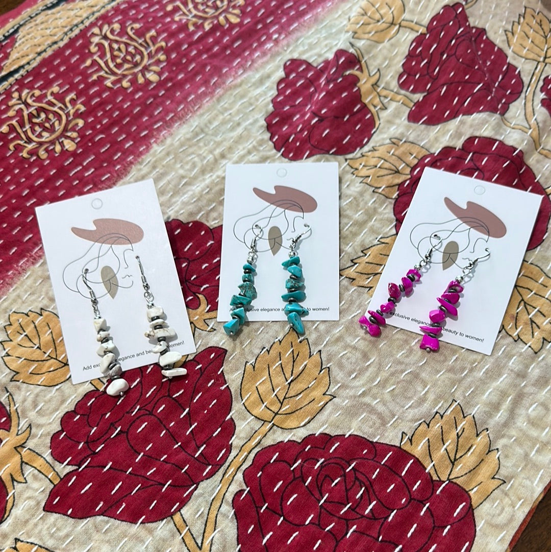 Skipping Rocks Dangle Earrings