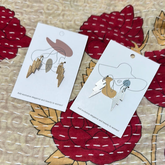 Metal Lightening Earrings