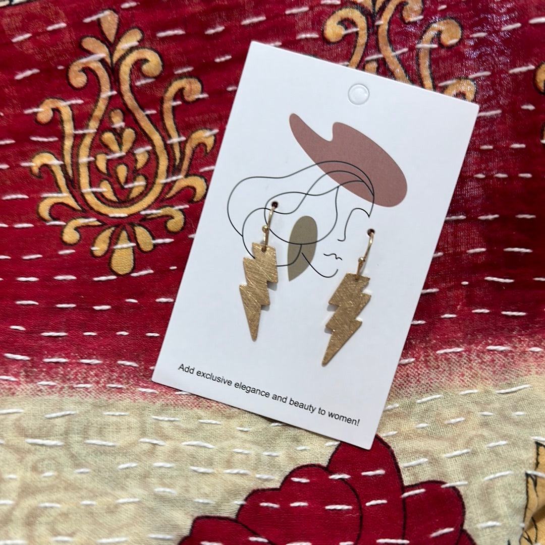 Metal Lightening Earrings