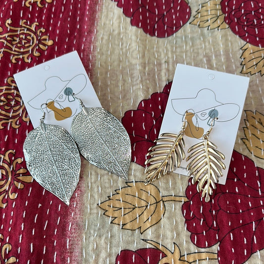 Falling Leaf Dangle Earrings