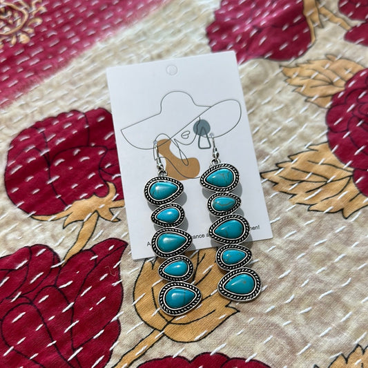 Stacked Tears Dangle Earrings