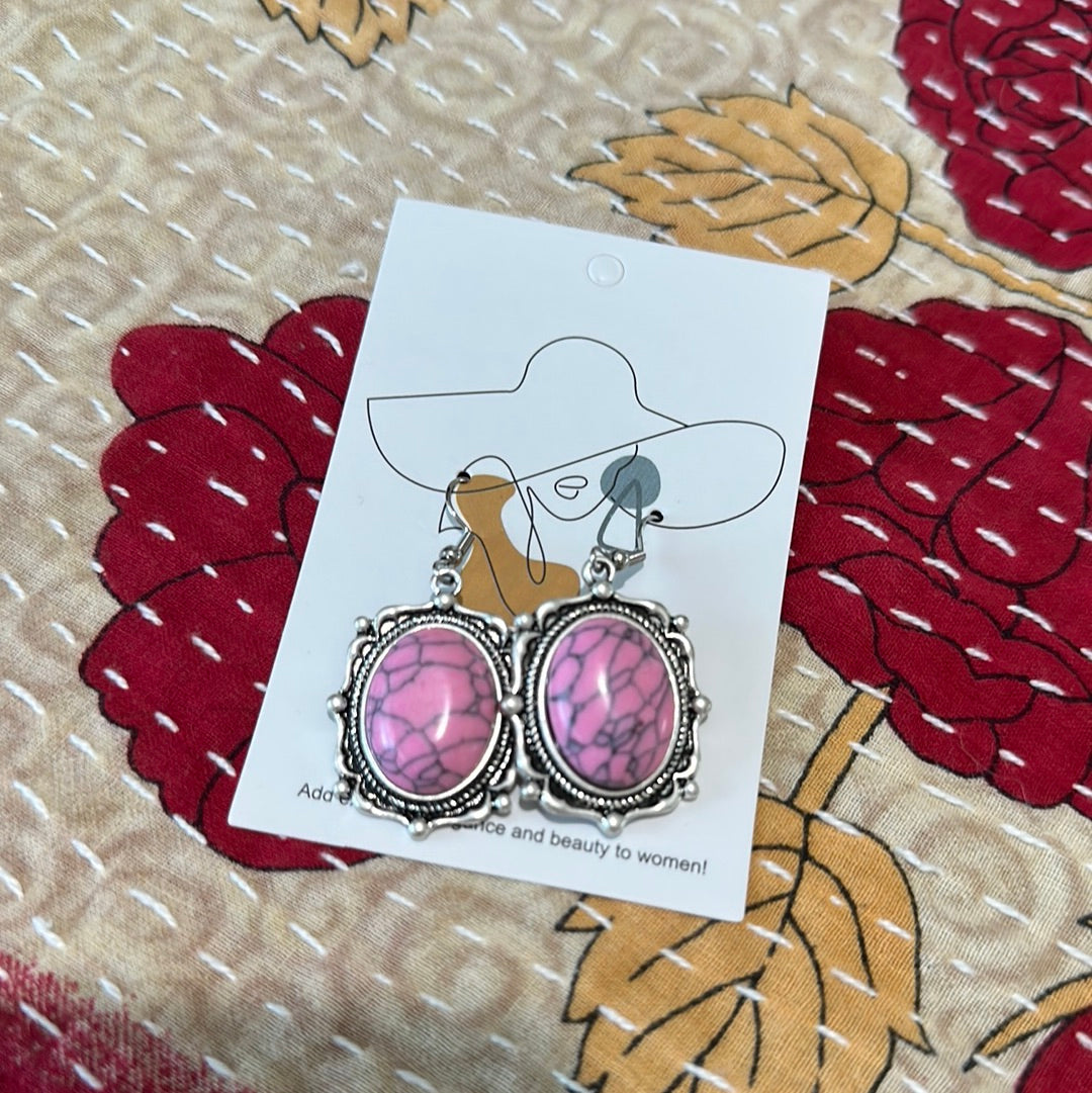 Stone Dangle Earrings