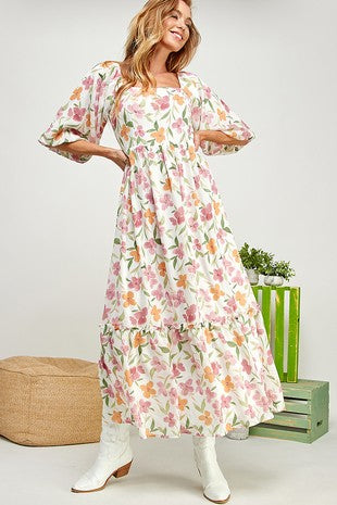 June Floral Tiered Dress