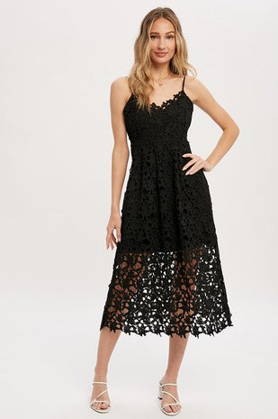 B+W | Lucille Crochet Lace Dress