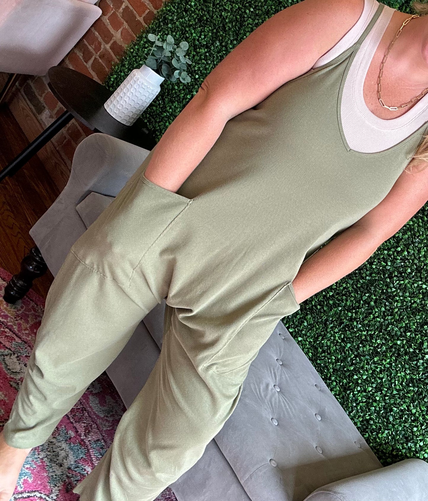 Slub Ribbed Jumpsuit