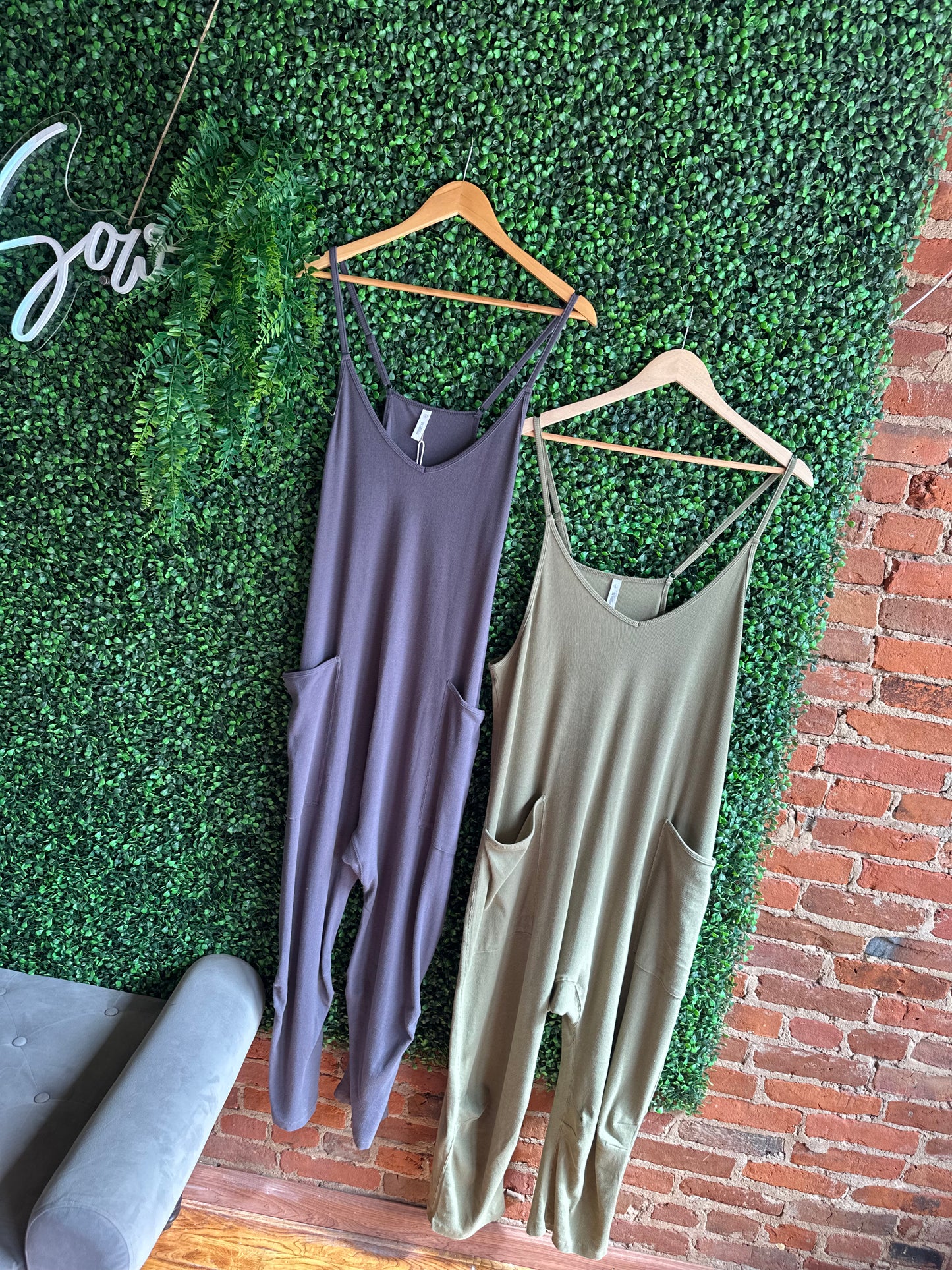 Slub Ribbed Jumpsuit