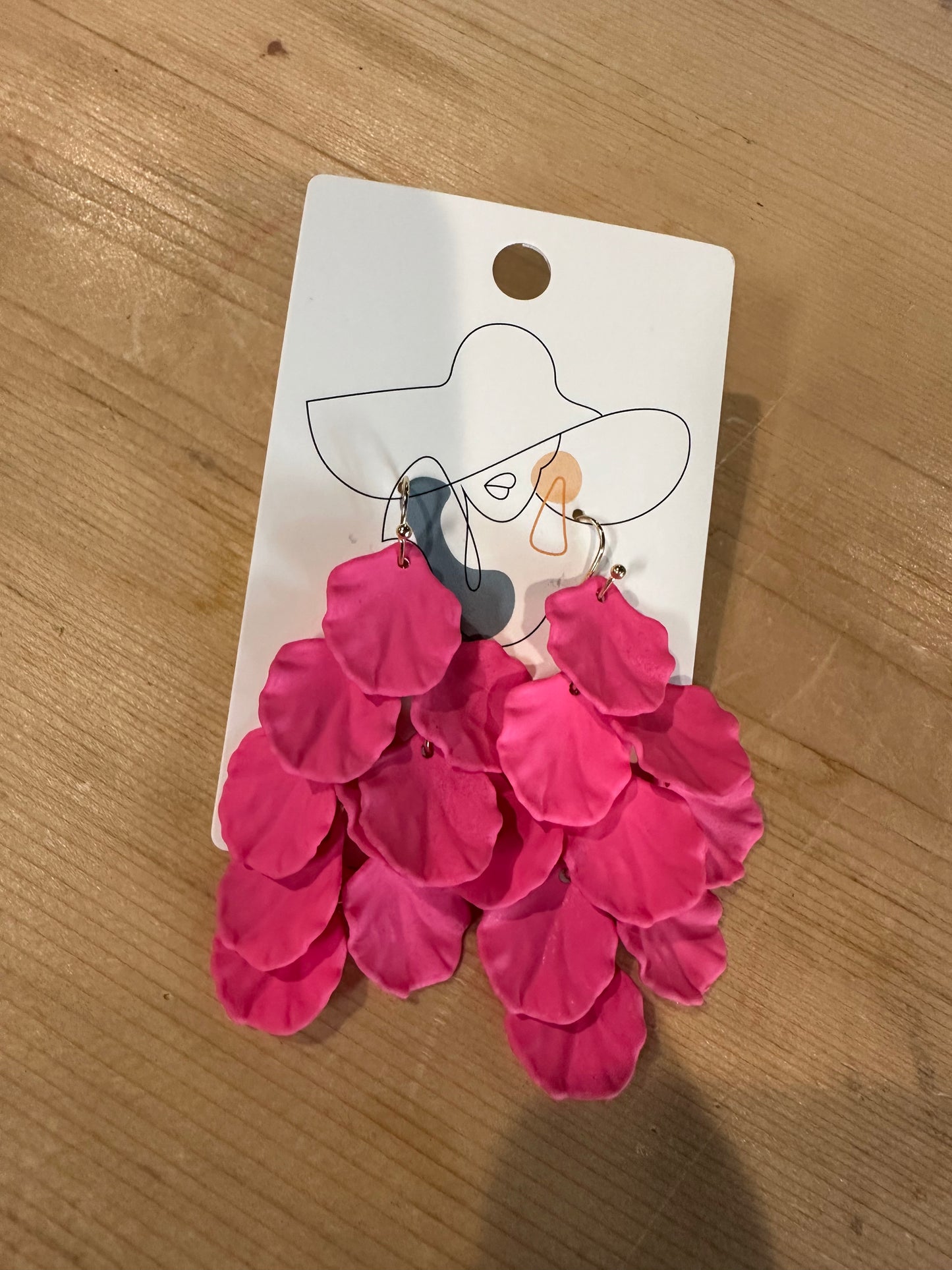Flower Petal Dangle Earrings