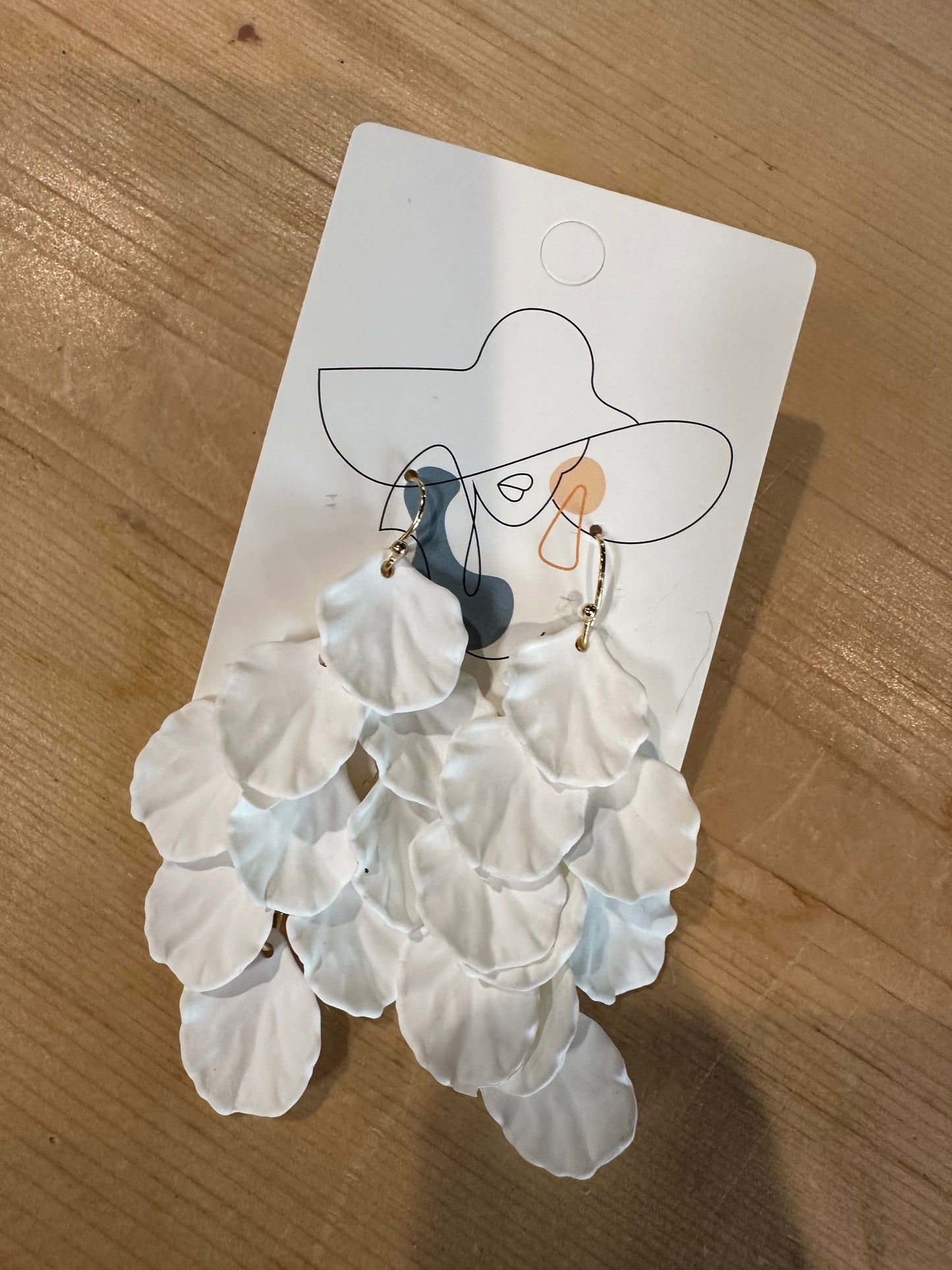 Flower Petal Dangle Earrings