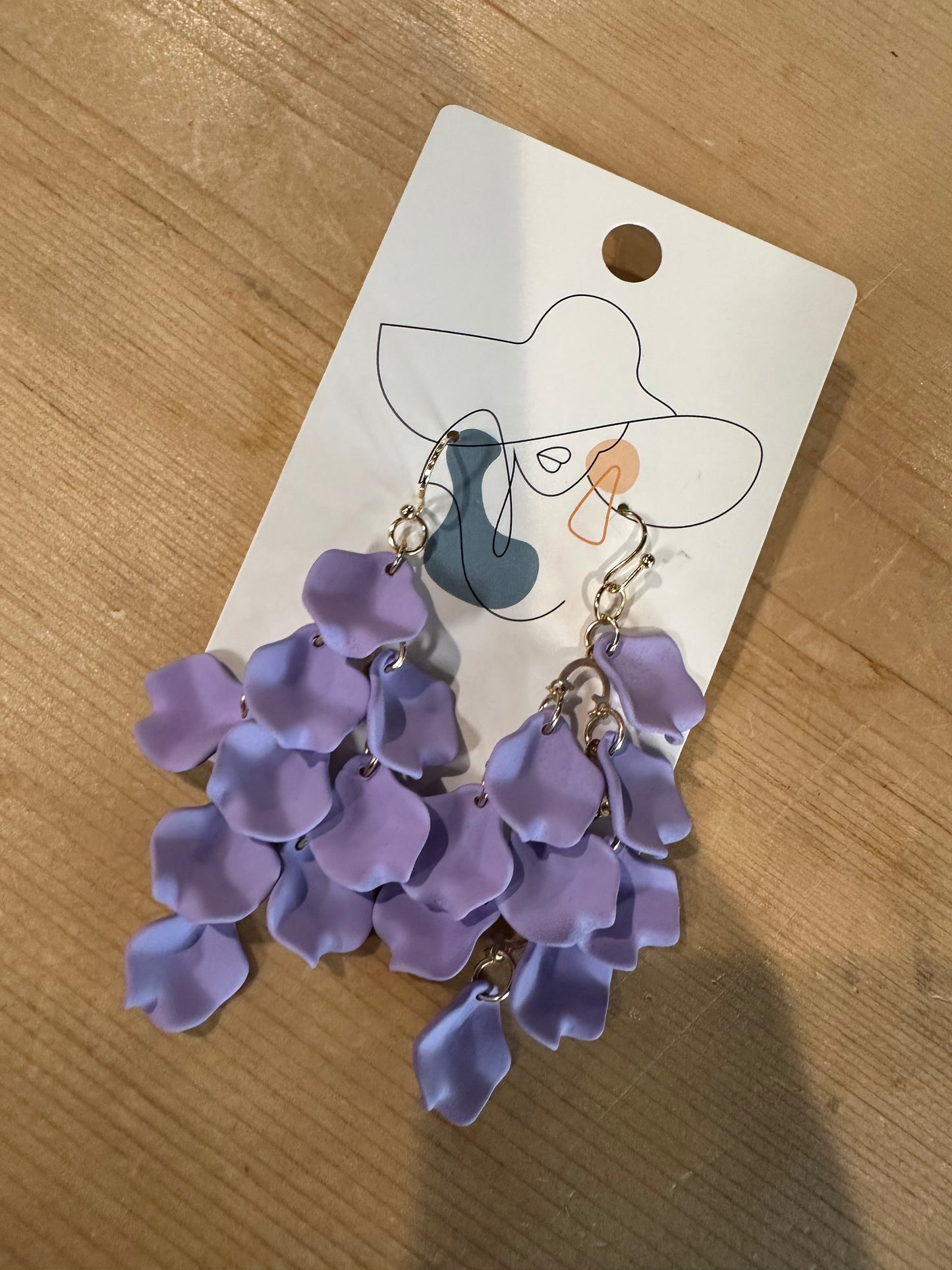 Flower Petal Dangle Earrings