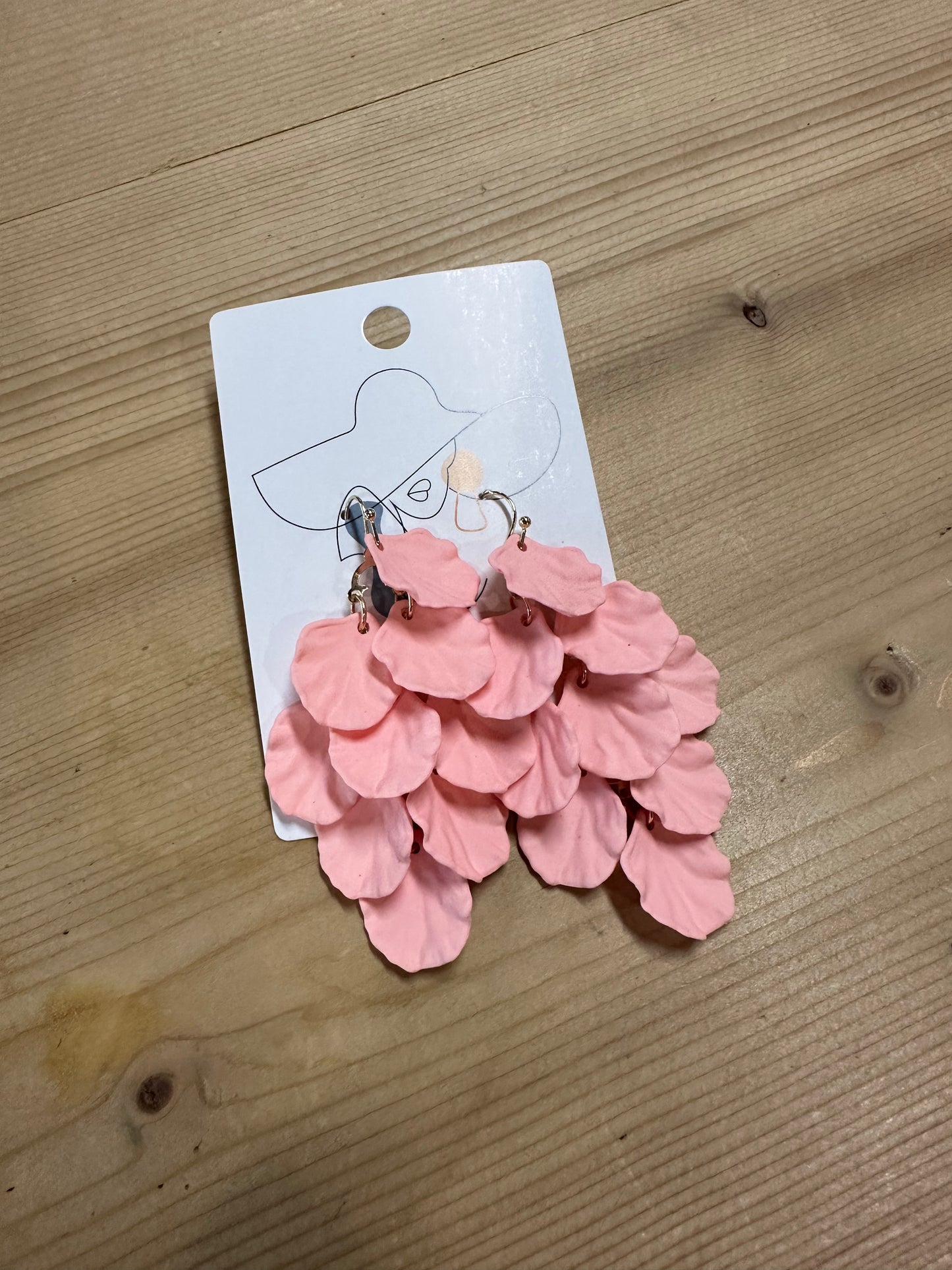 Flower Petal Dangle Earrings