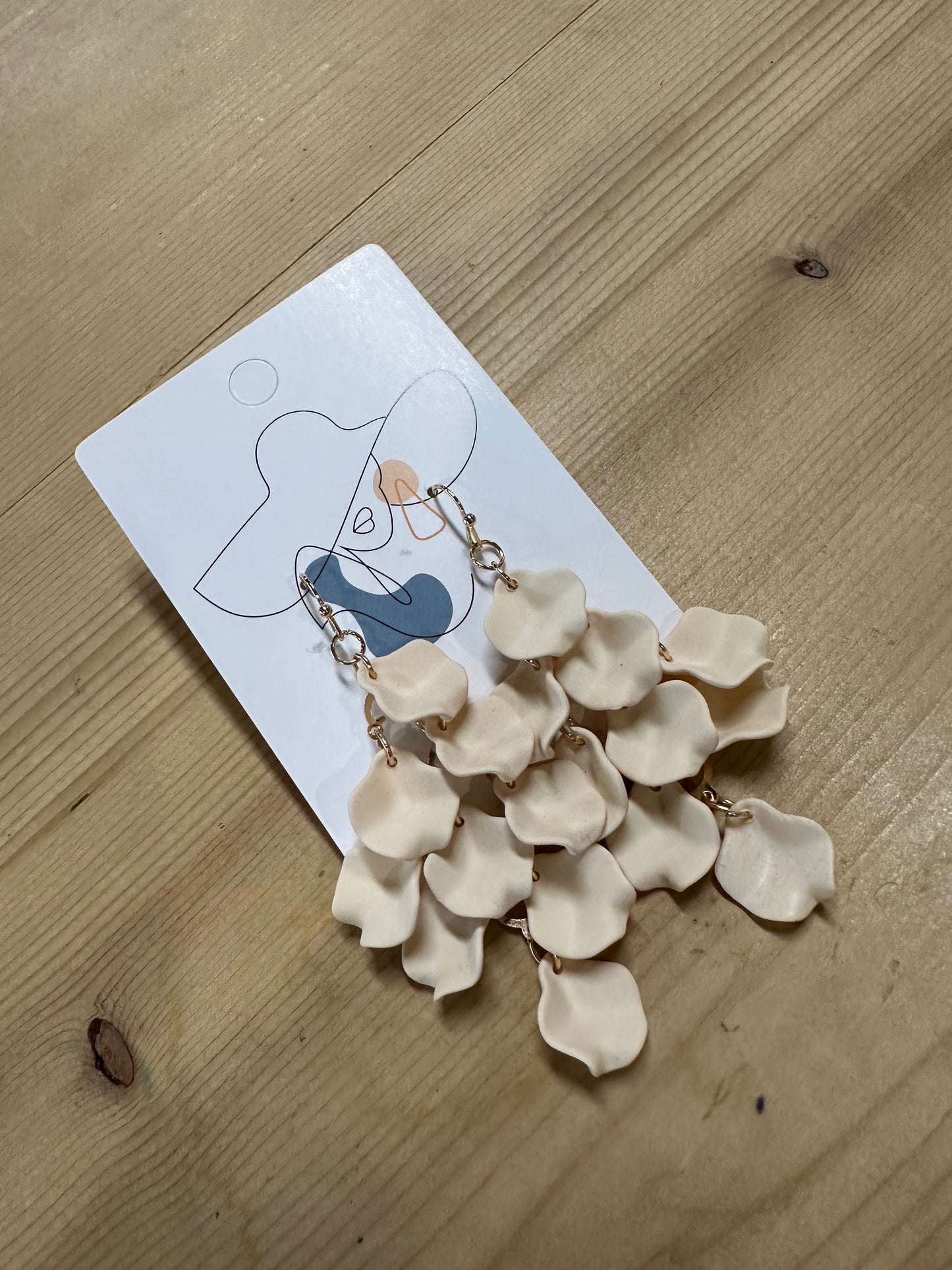 Flower Petal Dangle Earrings