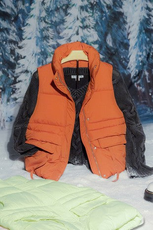 Placket Puffer Vest