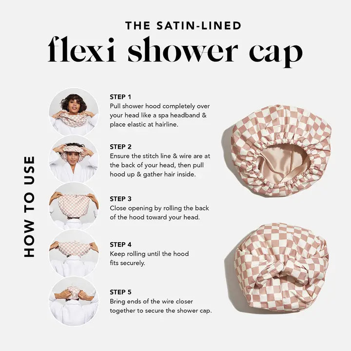 /kit*sch/ | Satin Lined Flexi Shower Cap