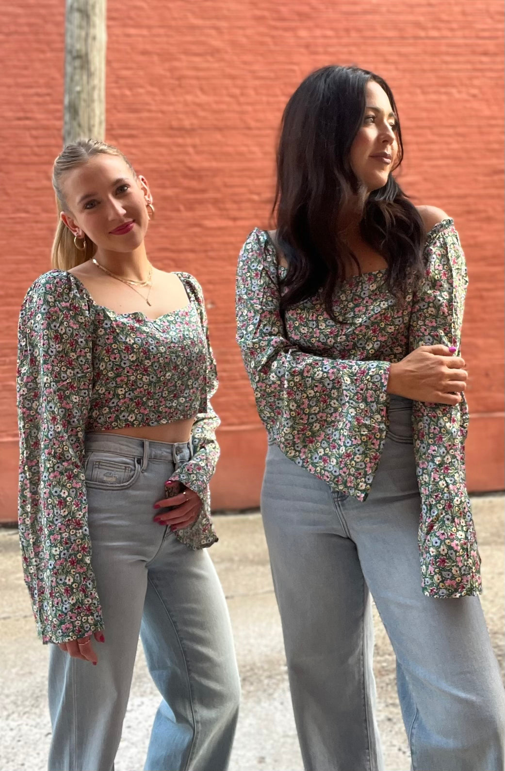 Green Multi Floral Top