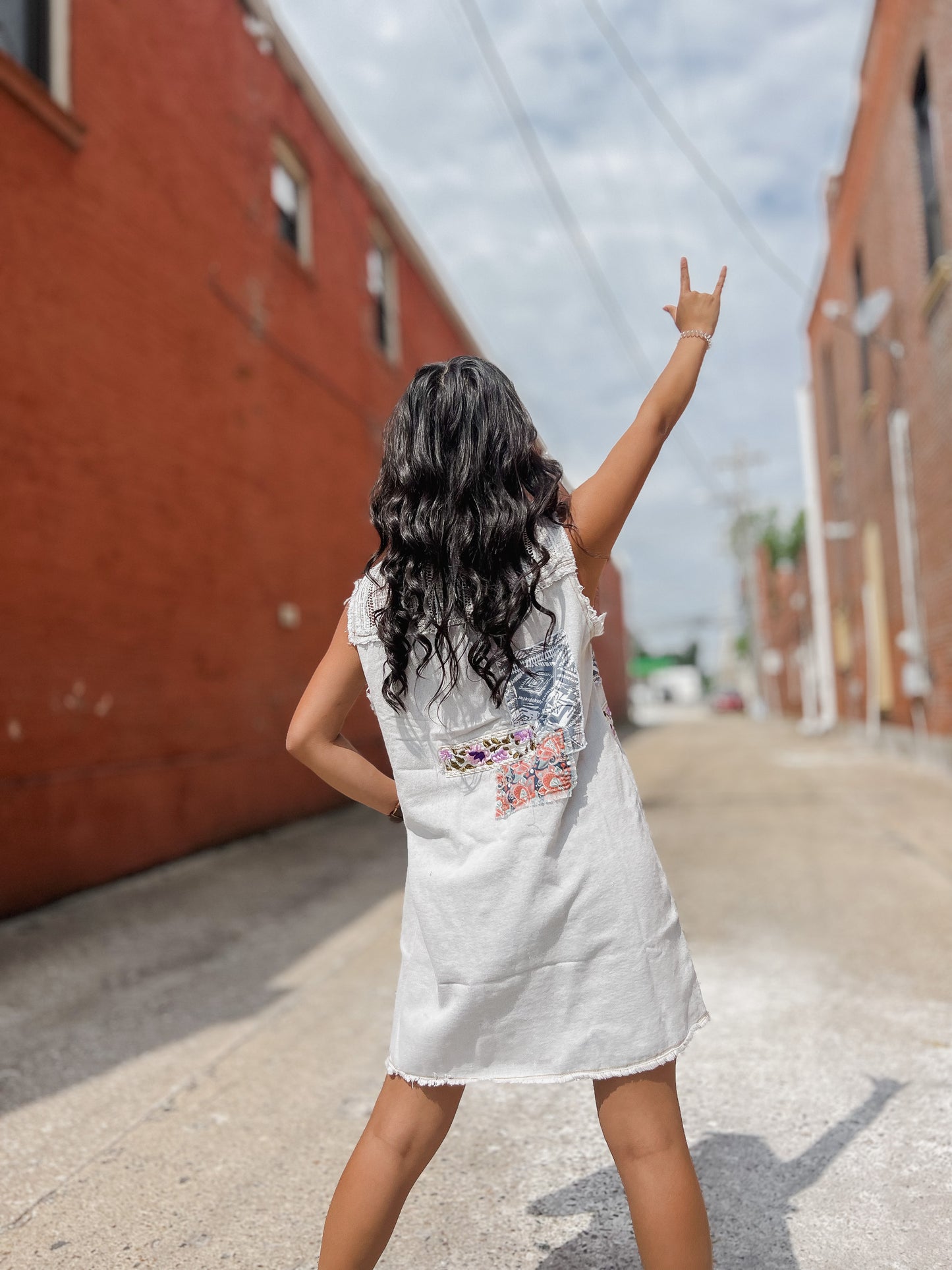 Patchwork Denim Dress/Vest