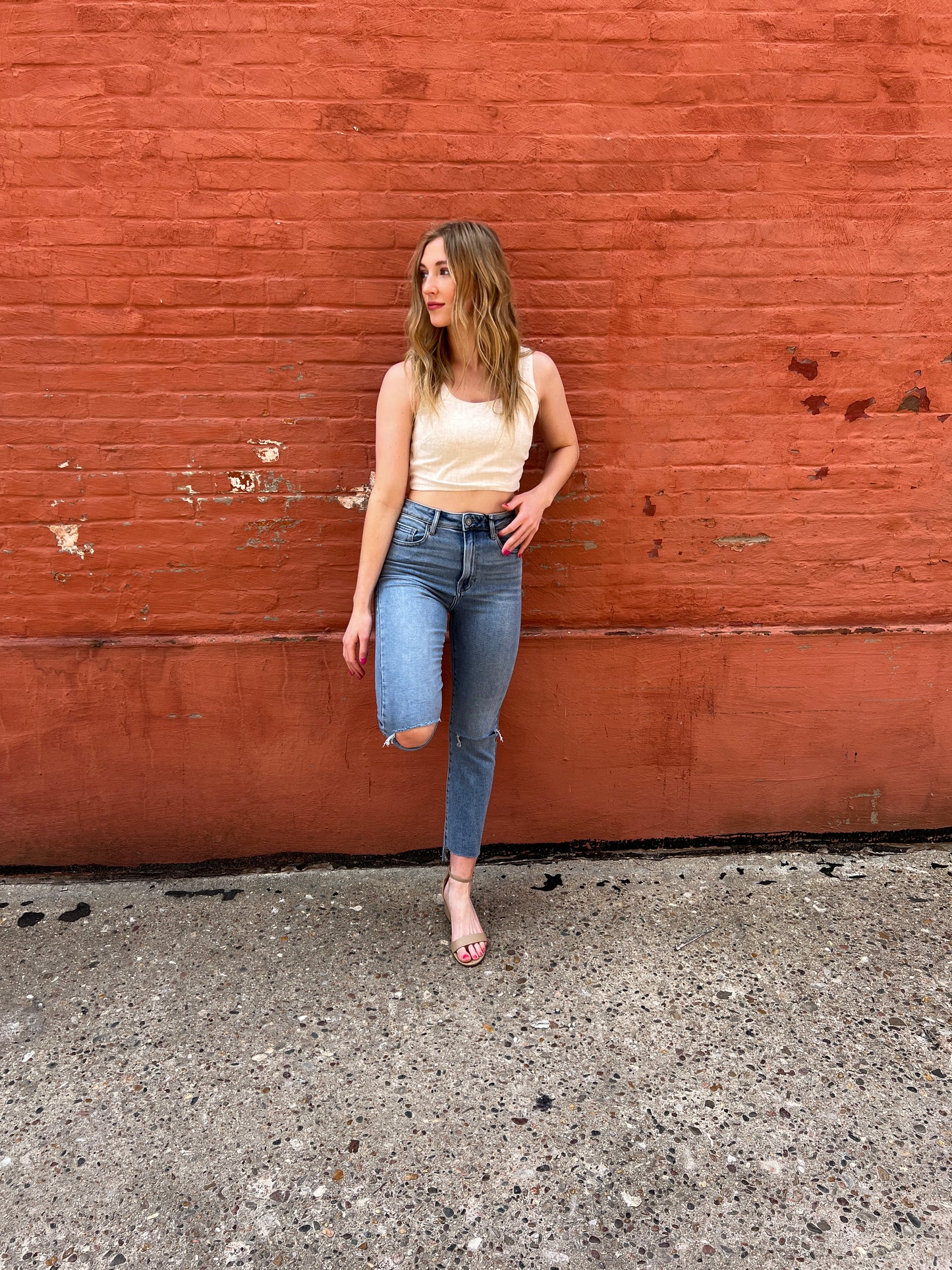 Linen Crop Tank